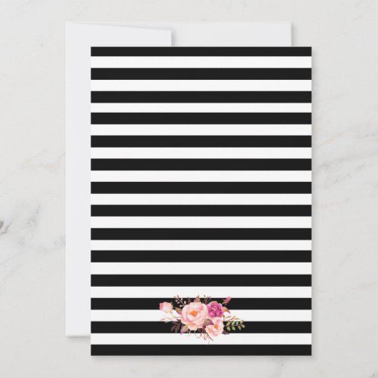 Rosa goldgestreifte medizinische Grad-Party Einlad Einladung (Rückseite)