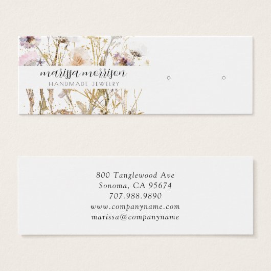 Rosa Goldgestüte mit botanischer Wildblume (Vorne & Hinten)