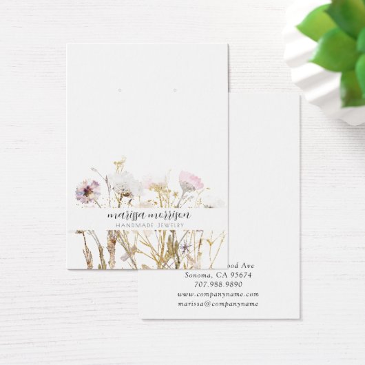 Rosa Goldgestüte mit botanischer Wildblume (Schreibtisch)