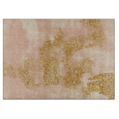*~* rosa GoldGlitzer beunruhigtes Texturgoldenes Schneidebrett (Vorderseite)