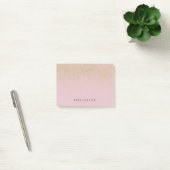 Rosa GoldGlitzer Post-it Klebezettel (Büro)