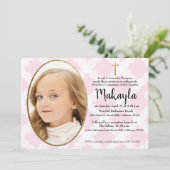 Rosa Goldgold der heiligen Kommune Einladung (Stehend Vorderseite)