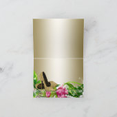 Rosa Goldhohe Fersen-Schuh-Rosen danken Ihnen Dankeskarte (Innenseite)