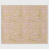 Rosa GoldImitat-Glitzer-Streifen Geschenkpapier (Flach)