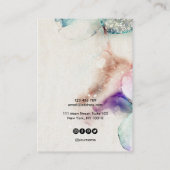 Rosa Goldkarte Earring Necklecklace Visitenkarte (Rückseite)