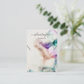 Rosa Goldkarte Earring Necklecklace Visitenkarte (Stehend Vorderseite)