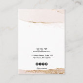 Rosa Goldkarte Earring Necklecklace Visitenkarte (Rückseite)