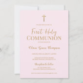 Rosa Goldkreuz Einladung (Vorderseite)