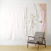 Rosa Goldkreuz Wandteppich (Beispiel (Horizontal))