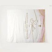 Rosa Goldkreuz Wandteppich (Vorderseite (Horizontal))