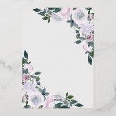 Rosa Goldkrone Gourmets Moderne Blumenschlucht Folieneinladung (Rückseite)