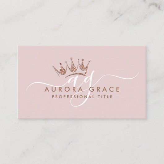 Rosa-Goldkrone Visitenkarte (Vorderseite)