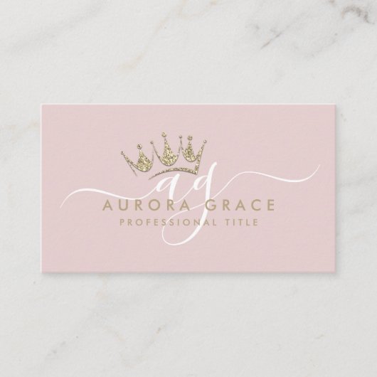 Rosa Goldkrone Visitenkarte (Vorderseite)