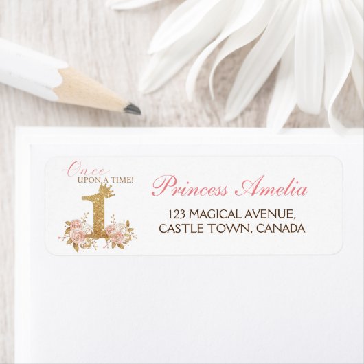 Rosa Goldkronprinzessin Erste Geburtstagsparty (Insitu)