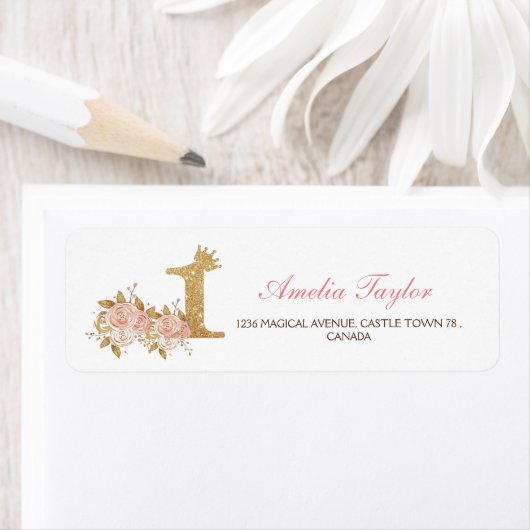 Rosa Goldkronprinzessin Erste Geburtstagsparty (Insitu)