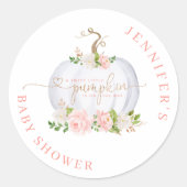 Rosa Goldkürbis Runder Aufkleber (Vorderseite)