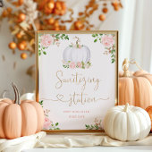 Rosa Goldkürbis Sanitäranlage Poster