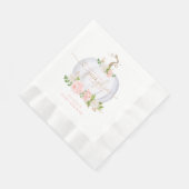 Rosa Goldkürbis Serviette (Ecke)