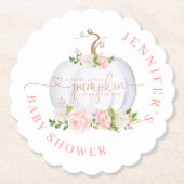 Rosa Goldkürbis Untersetzer (Vorderseite)