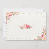 Rosa Goldladen blumenDreamcatcher 2. Geburtstag Einladung (Rückseite)