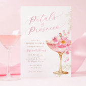 Rosa Goldleder und Prosecco-Brautparty Einladung