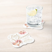 Rosa Goldleder und Prosecco-Brautparty Untersetzer (Vor Ort)