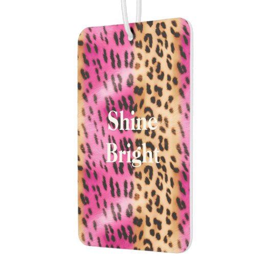 Rosa Goldleopard Autolufterfrischer (Links)