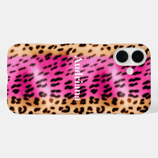 Rosa Goldleopard Case-Mate iPhone Hülle (Rückseite (Horizontal))