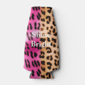 Rosa Goldleopard Flaschenkühler (Vorderseite)