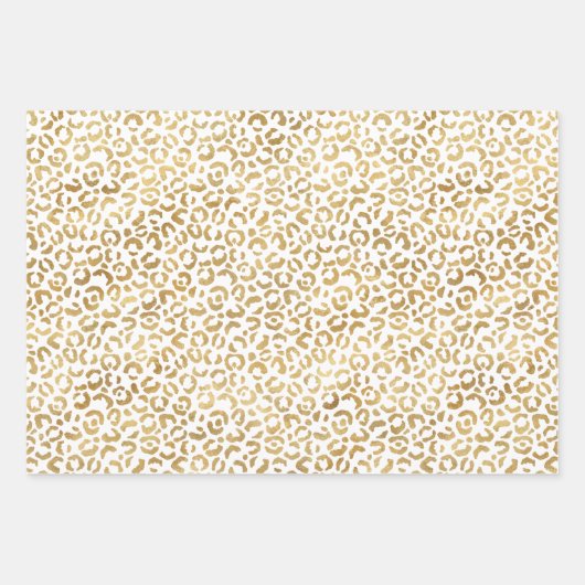 Rosa Goldleopard        Geschenkpapier Set (Vorderseite 3)