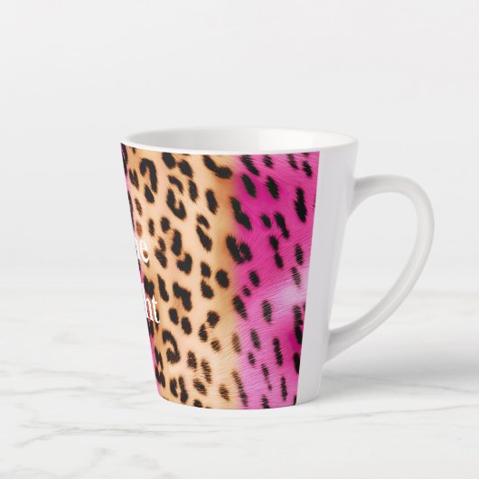 Rosa Goldleopard Milchtasse (Rechts)