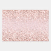 Rosa Goldleopard Print Blush Glitzer Geschenkpapier Set (Vorderseite 2)