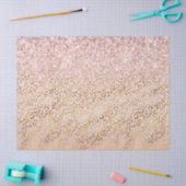 Rosa Goldleopard Print Blush Glitzer     Seidenpapier (Basteln)