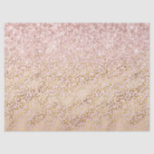Rosa Goldleopard Print Blush Glitzer Seidenpapier (Vorderseite)