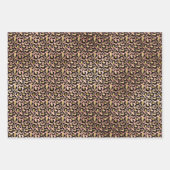 Rosa Goldleopard Print Sparkon Geschenkpapier Set (Vorderseite 2)