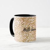 Rosa Goldleopard-Printwerbung Tasse (Vorderseite Links)