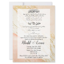 Rosa Goldmarmor, arabisch-englische Hochzeit