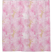 Rosa Goldmarmor Duschvorhang (Vorderseite)