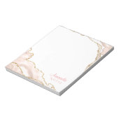 Rosa Goldmarmor - Elegantes Notepad Notizblock (Rotiert)