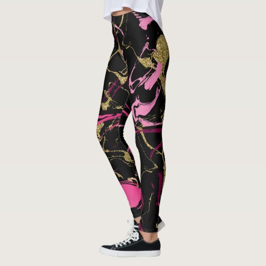Rosa Goldmarmor Leggings (Links)