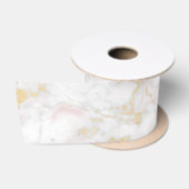 Rosa Goldmarmor Satinband (Spule)