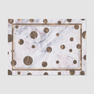 Rosa Goldmarmor Wirbel Bronze Kupfer Trendparty Seidenpapier
