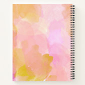 Rosa Goldmedaille Abstrakt Wasserfarbe Personalisi Notizblock (Rückseite)