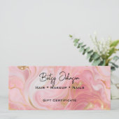 Rosa Goldmedaille - Geschenkgutschein Einladung (Stehend Vorderseite)