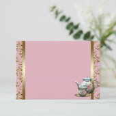 Rosa Goldmedaille Tee Cup Rezept Karten (Stehend Vorderseite)