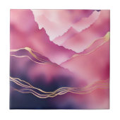 Rosa Goldmetall-Marmorstein Fliese (Vorderseite)