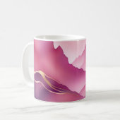 Rosa Goldmetall-Marmorstein Kaffeetasse (Vorderseite Links)