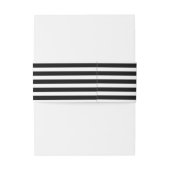 Rosa Goldmit blumenschwarzes Stripes Hochzeit Einladungsbanderole (Rückseitenbeispiel)