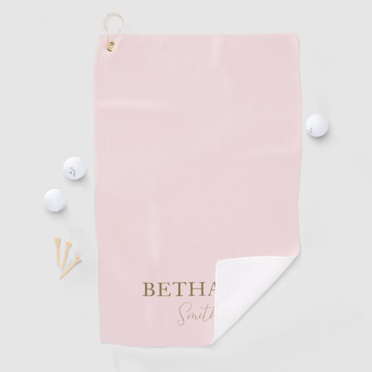 Rosa Goldname Golfhandtuch (Insitu)