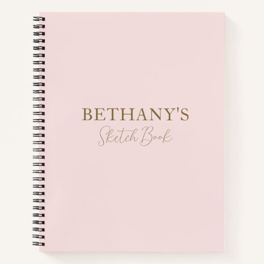 Rosa Goldname Notizblock (Vorderseite)